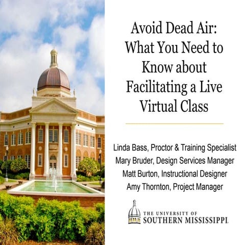 Avoid Dead Air: What You Need to Know about Facilitating a Live Virtual Class