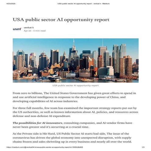 Usa public sector ai opportunity report   venkat k - medium
