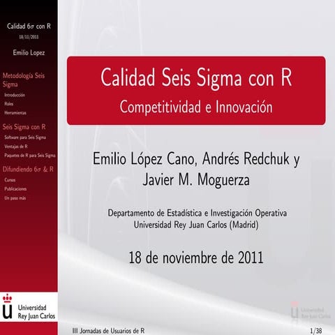 Calidad Seis Sigma con R: Competitividad e Innovación