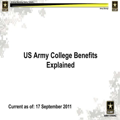 US Army College Benefits Explained