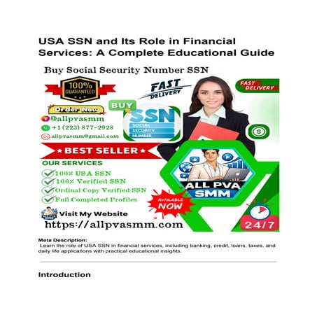 5 Features of a 100% Secure Verified Ssn Account ...