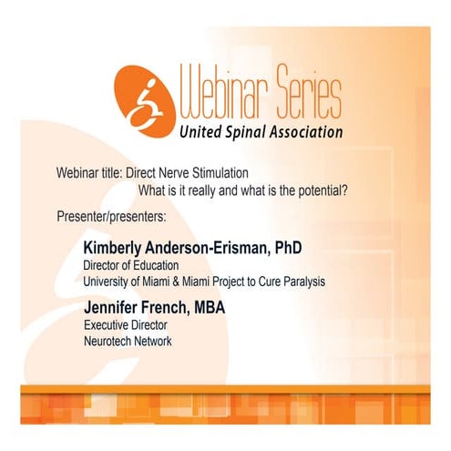 Direct Nerve Stimulation Slides from Webinar June 2015