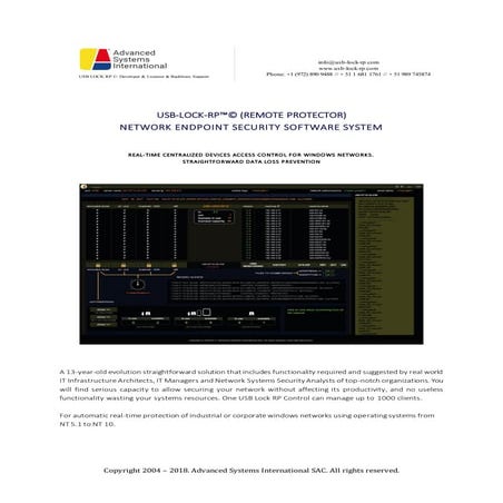 USB-Lock-RP Technical Datasheet version 11.9