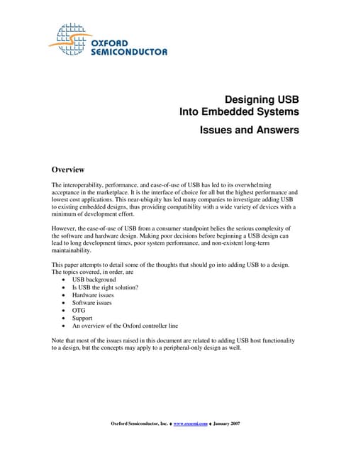 Usb Wp Implementing Usb