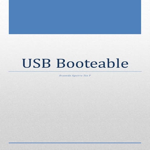 Usb booteable | PPTX