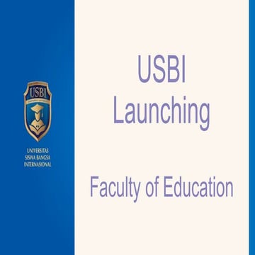 Usbi launch ppt final | PPTX