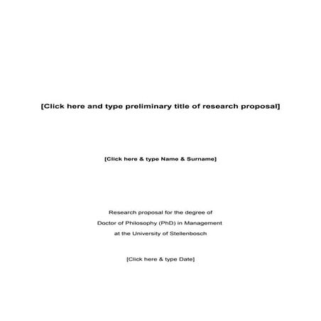 Research Proposal Template/Sample