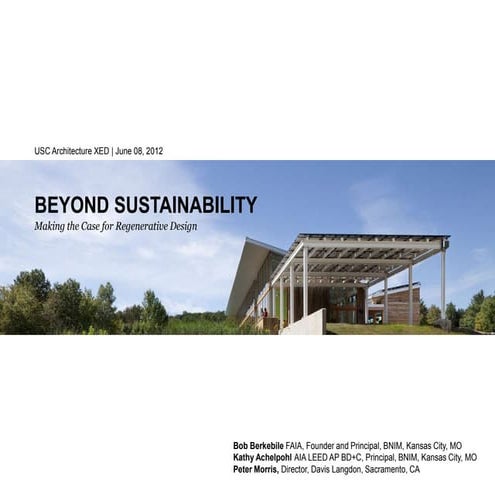 Beyond Sustainability
