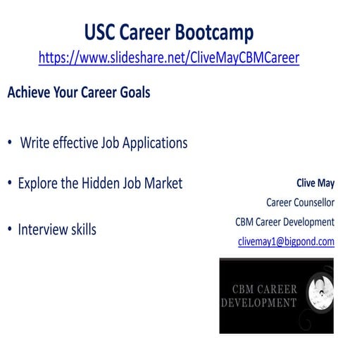 USC careers bootcamp 13.11.19