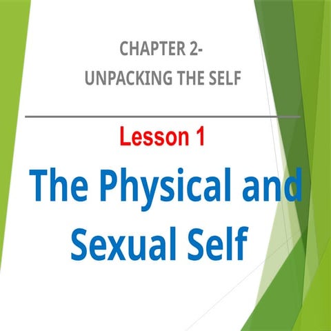 physical and sexual self in understanding the self
