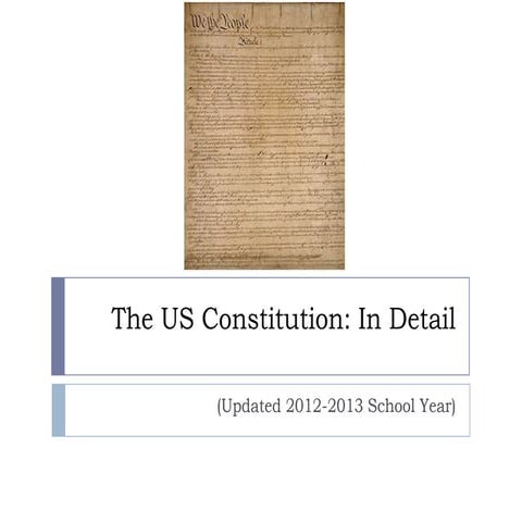 US Constitution in Detail