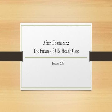Jennifer Haberkorn: "After Obamacare: The Future of U.S. Health Care" 1.24.17