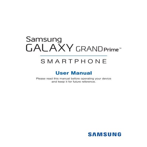 Samsung Galaxy Grand Prime Manual / User Guide