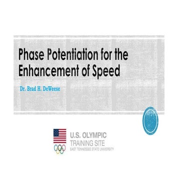 Phase Potentiation within Speed Development