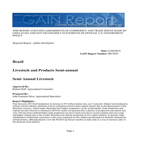 Rabobank Beef Quarterly - 4T13 | PDF