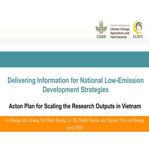 Delivering information for national low-emission development strategies: acti...