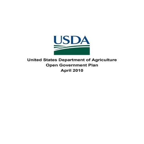 USDA Open Gov Plan