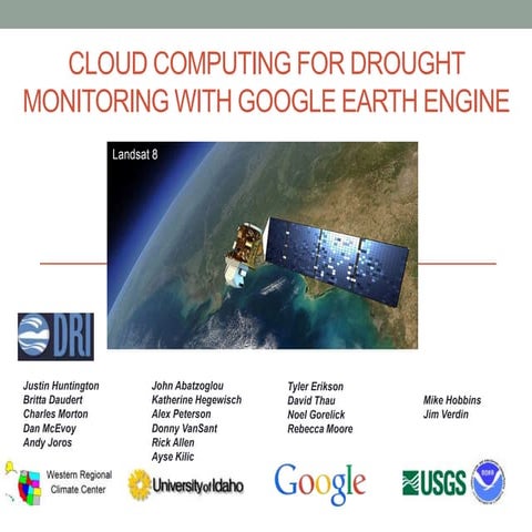 Cloud Computing for Drought Monitoring with Google Earth Engine