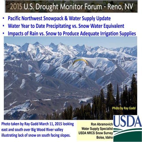 Pacific Northwest Snowpack & Water Supply Update
