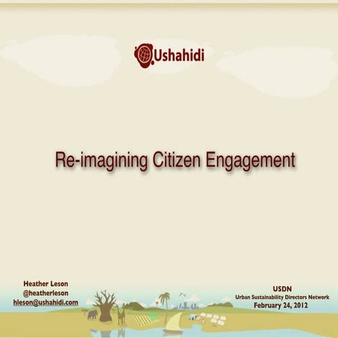 Re-imagining Citizen Engagement