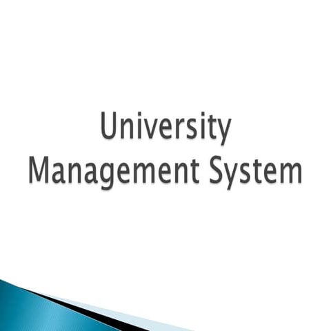 University Management System use case