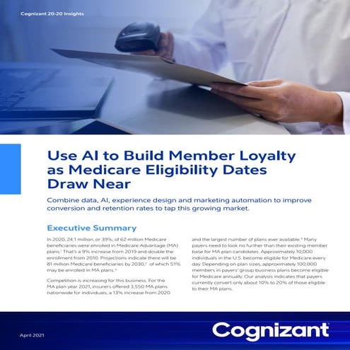 Use AI to Build Member Loyalty as Medicare Eligibility Dates Draw Near