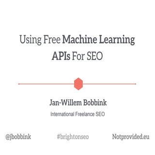 Use free Machine Learning APIs #bri...