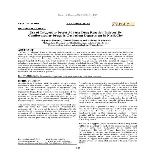 Use of cardiovascular triggers