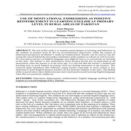 Use of-motivational-expressions-as-positive-reinforcement-in-learning-english-at-primary-level-in-rural-areas-of-pakistan