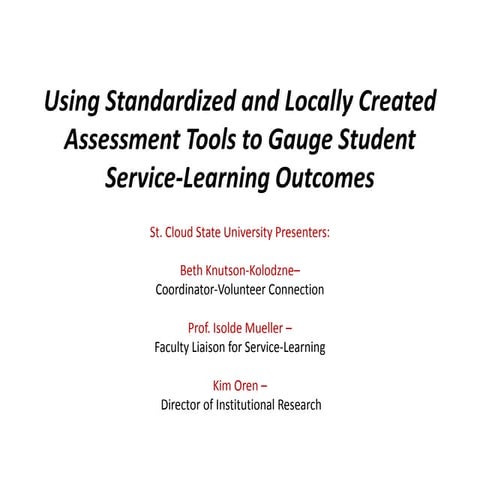 Use assesstoolstogaugesl outcomes.1.scsu