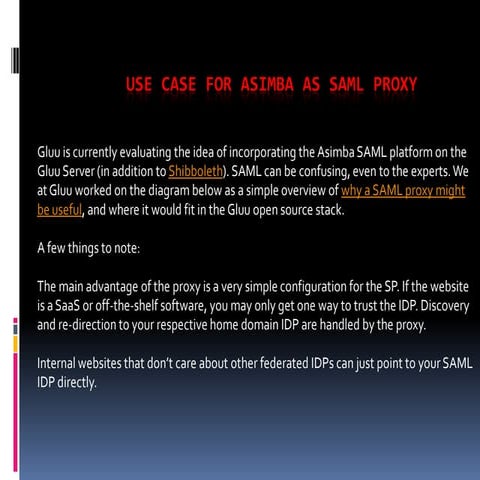  Use case for asimba as saml proxy