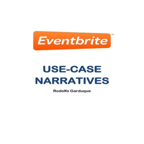 Use case narratives