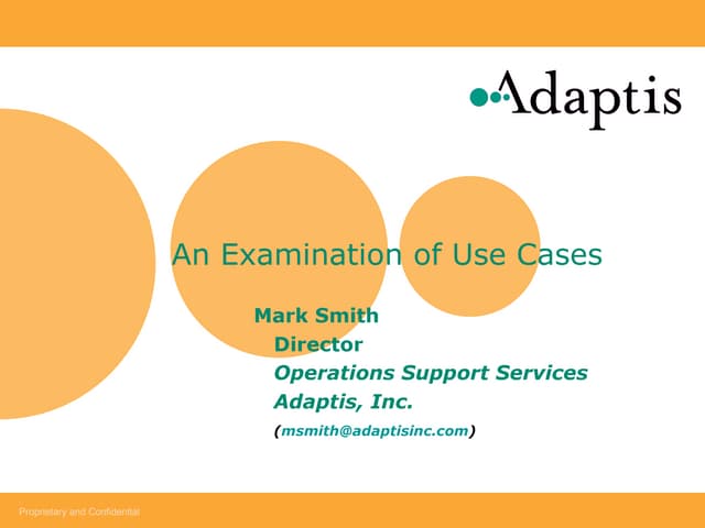 Use Cases A Comprehensive Look