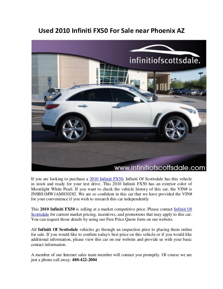 Used 2010 Infiniti Fx50 For Sale Near Phoenix Az