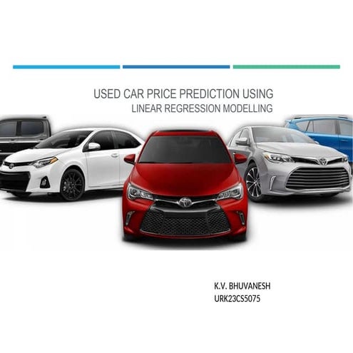 "Predicting Used Car Prices Using Machine Learning Models"