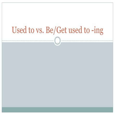 Used to vs be get used to | PPTX