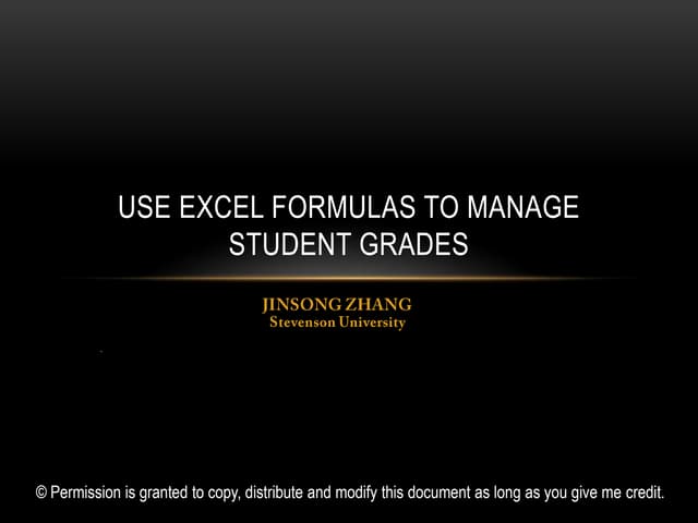 Use Excel Formulas