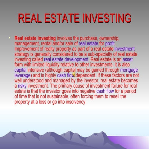 The Real Estate Development Process | PPTX