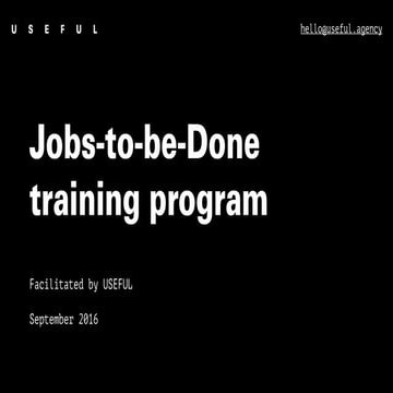 Useful JTBD training eng
