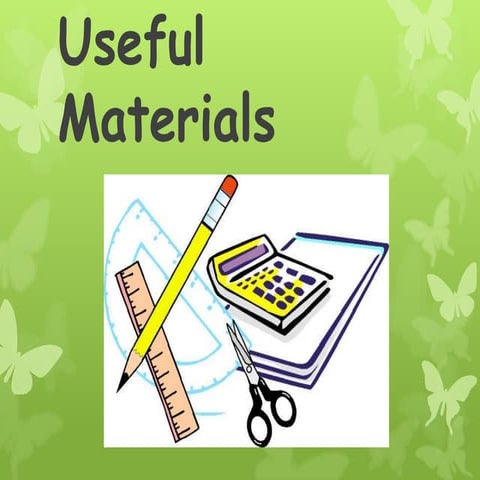 Useful materials ppp | PPT