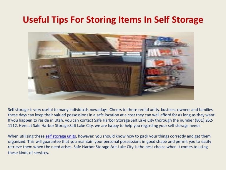 Useful tips for storing items in self storage