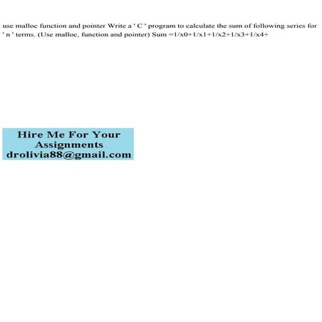 use malloc function and pointer Write a C program to calculate.pdf image.