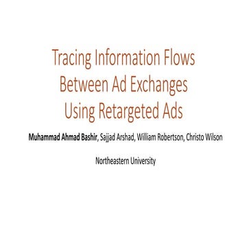 Tracing Information Flows Between Ad Exchanges Using Retargeted Ads