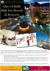 Use of Bulk SMS for Hotels & Resorts