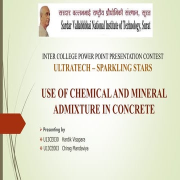 Use of chemical and mineral admixture in concrete