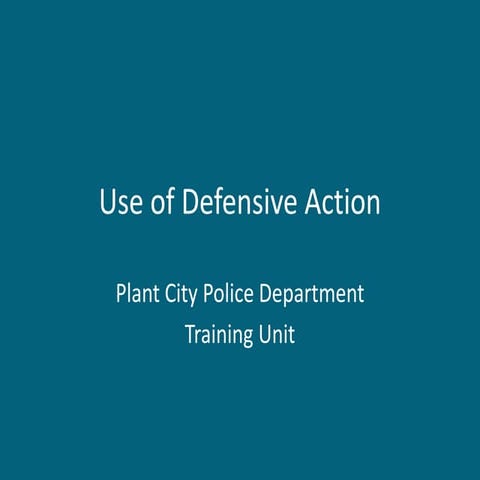 Use of defensive action