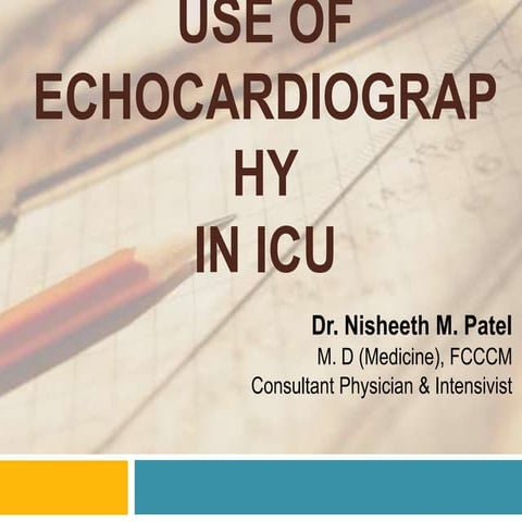 Use of echocardiography in icu