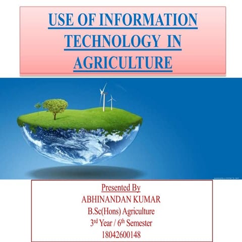 Use of IT in agriculture