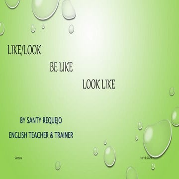 Use of like,look like,
