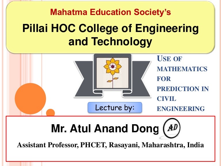 Use of Mathematics for Prediction in Civil Engineering